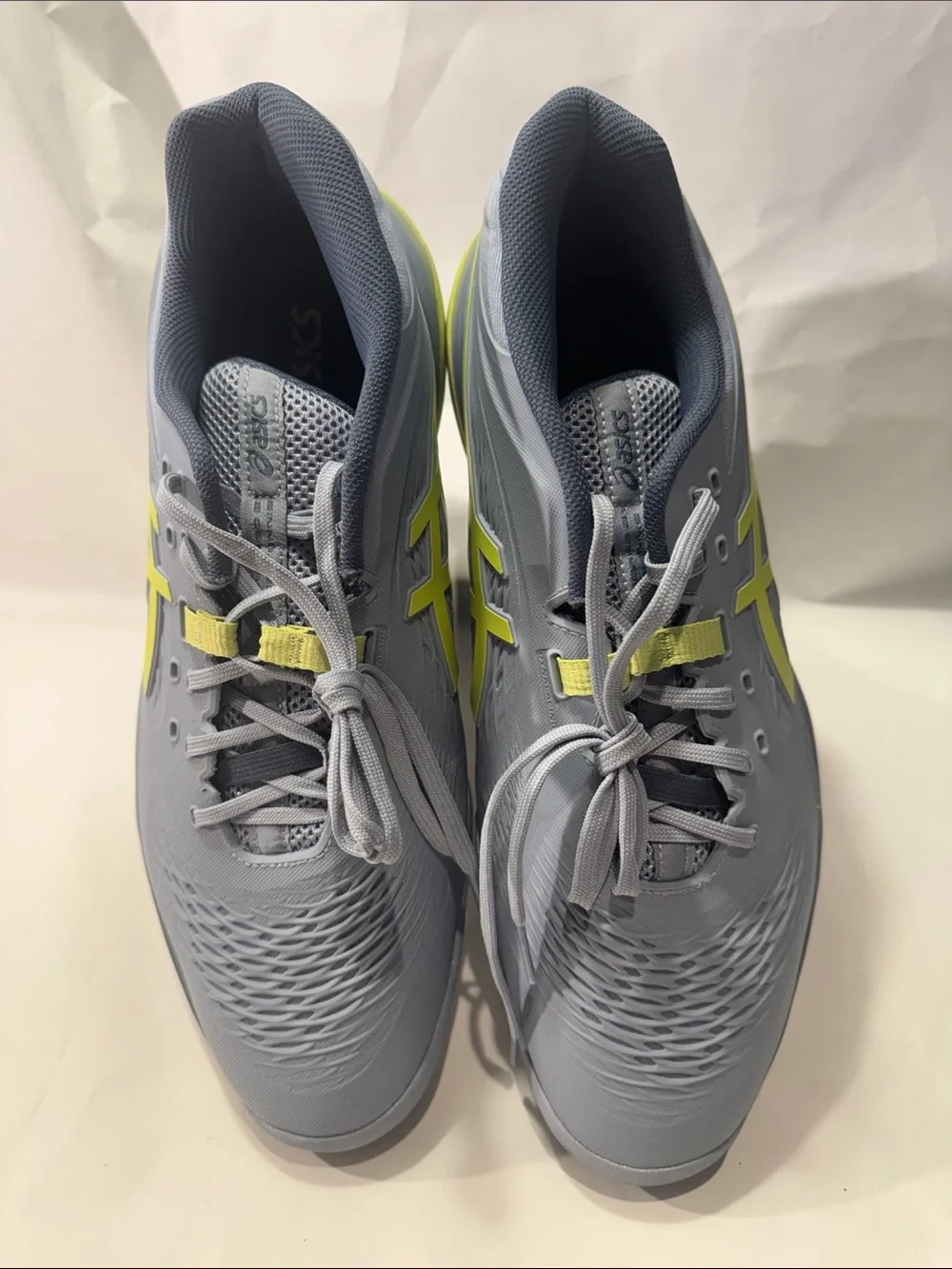 ASICS Gel Resolution X Wide Men’s 12 Tennis Shoes Gray Lime NEW $160